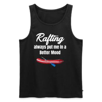 Rafting always puts you in a better mood Grandma Canoeing - Men's Premium Organic Tank Top - black - Front - Michal (187cm)
