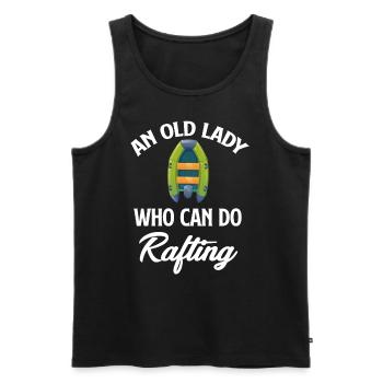 Eine Alte Dame, Die Rafting Kann, Oma, - Männer Premium Bio Tank Top - Schwarz - Vorne - Michal (187cm)