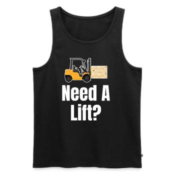 Do you need an elevator? Jollier - Men's Premium Organic Tank Top - black - Front - AI Model Male 178 light (178cm)