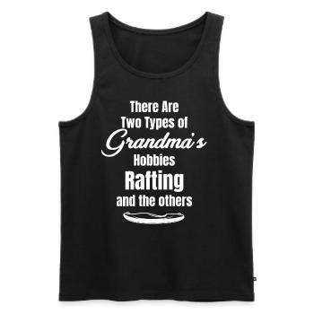 Es Gibt Zwei Arten Von Oma-hobbys: Rafting, - Männer Premium Bio Tank Top - Schwarz - Vorne - AI Model Male 178 light (178cm)