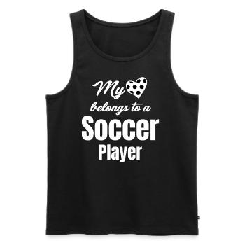 My heart belongs to one - Men's Premium Organic Tank Top - black - Front - Michal (187cm)