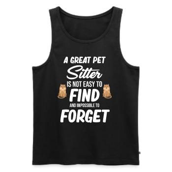 A good pet sitter is not easy to find - Men's Premium Organic Tank Top - black - Front - AI Model Male 178 light (178cm)