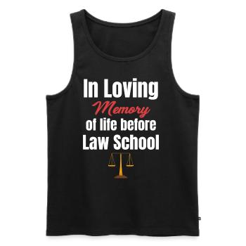 Leben Vor Der Juristischen Fakultät Student - Männer Premium Bio Tank Top - Schwarz - Vorne - AI Model Male 178 light (178cm)