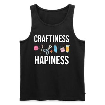 Crafts, Happiness, Pottery, Scrapbooking, Painter, Pottery - Men's Premium Organic Tank Top - black - Front - Michal (187cm)