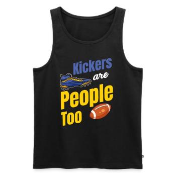 Les botteurs sont aussi des quarts-arrières de football - Débardeur bio Premium Homme - noir - Devant - Michal (187cm)