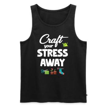 Make your stress-free ceramics - Men's Premium Organic Tank Top - black - Front - AI Model Male 178 light (178cm)