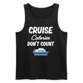 Cruise Calories Don't Count Honeymoon - Men's Premium Organic Tank Top - black - Front - AI Model Male 178 light (178cm)