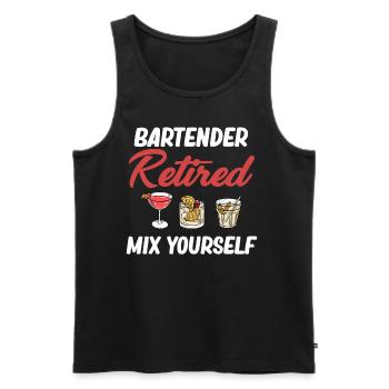 Bartend Im Ruhestand Mix Yourself Mixologist - Männer Premium Bio Tank Top - Schwarz - Vorne - Michal (187cm)