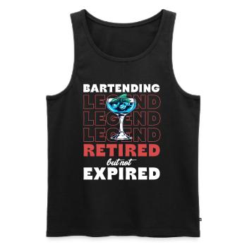 Barkeeper-legende Im Ruhestand, Aber Nicht - Männer Premium Bio Tank Top - Schwarz - Vorne - AI Model Male 178 light (178cm)