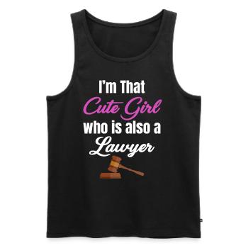 Ich Bin Das Süße Mädchen, Das Auch Eine Anwältin - Männer Premium Bio Tank Top - Schwarz - Vorne - AI Model Male 178 light (178cm)