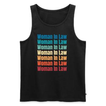 Frauen Im Gesetz Anwältin Mädchen Feminismus - Männer Premium Bio Tank Top - Schwarz - Vorne - AI Model Male 178 light (178cm)