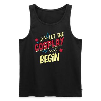 Let the Cosplay Begin Funny Costume - Men's Premium Organic Tank Top - black - Front - AI Model Male 178 light (178cm)