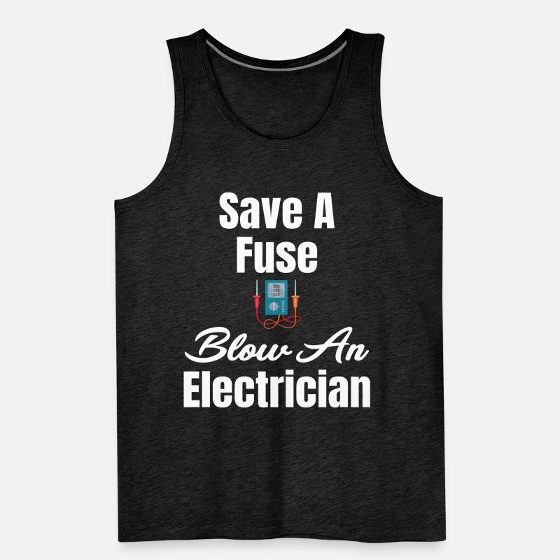 Speichern Sie Einen Sicherungsdurchbruch. Ein Männer Premium Bio Tank Top