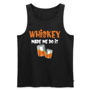 Whiskey Hat Mich Dazu Gebracht, Bourbon Drinker - Männer Premium Bio Tank Top - Schwarz - Vorne - Michal (187cm)