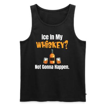 Eis In Meinem Whisky? Das Wird Nicht Passieren. - Männer Premium Bio Tank Top - Schwarz - Vorne - AI Model Male 178 light (178cm)