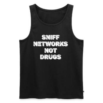 Sniff Networks n’est pas un analyste de médicaments pour - Débardeur bio Premium Homme - noir - Devant - AI Model Male 178 light (178cm)