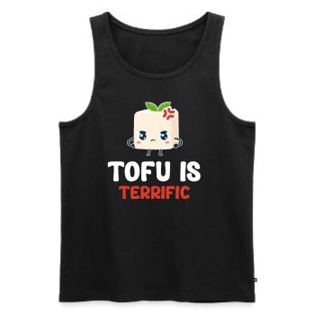 Tofu Ist Großartig. Asiatischer - Männer Premium Bio Tank Top - Schwarz - Vorne - AI Model Male 178 light (178cm)