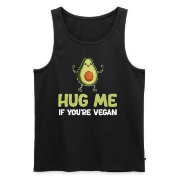 Hug me if you're vegan, - Men's Premium Organic Tank Top - black - Front - AI Model Male 178 light (178cm)
