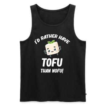 Ich Hätte Lieber Tofu Als Nofu Tempeh Asian Miso - Männer Premium Bio Tank Top - Schwarz - Vorne - AI Model Male 178 light (178cm)