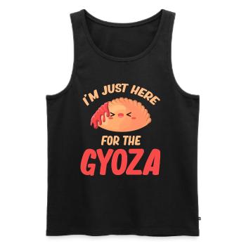 Ich Bin Nur Wegen Der Gyoza Chinese Potstickers - Männer Premium Bio Tank Top - Schwarz - Vorne - AI Model Male 178 light (178cm)