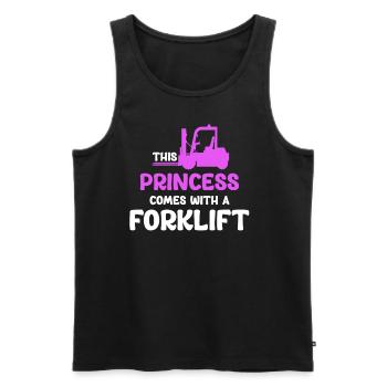 Die Prinzessin Wird Mit Einem - Männer Premium Bio Tank Top - Schwarz - Vorne - Michal (187cm)