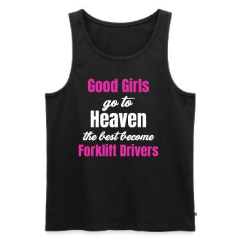Good girls go to heaven. The best - Men's Premium Organic Tank Top - black - Front - Michal (187cm)