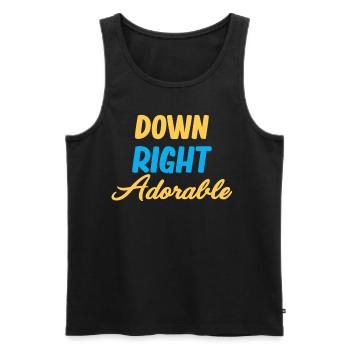 Downright Adorable Down Syndrome Autism - Men's Premium Organic Tank Top - black - Front - Michal (187cm)