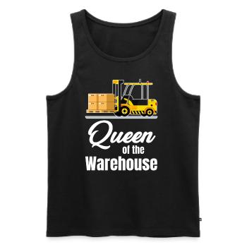 Königin Der Lagerhaus-gabelstaplerfahrerin - Männer Premium Bio Tank Top - Schwarz - Vorne - AI Model Male 178 light (178cm)