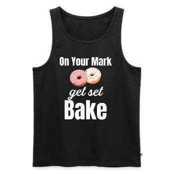 Ready, bake! Culinary bread - Men's Premium Organic Tank Top - black - Front - AI Model Male 178 light (178cm)
