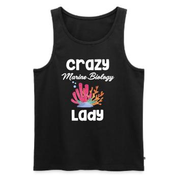 Crazy Marine Biology Lady Aquariums - Männer Premium Bio Tank Top - Schwarz - Vorne - Michal (187cm)