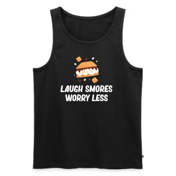 Laugh Smores Worry Less Glamping Backpacking - Débardeur bio Premium Homme - noir - Devant - Michal (187cm)