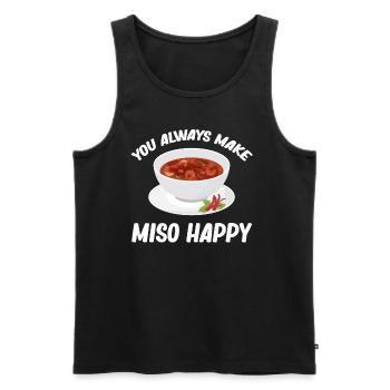 You Always Make Miso Happy Chinese Cuisine - Men's Premium Organic Tank Top - black - Front - AI Model Male 178 light (178cm)
