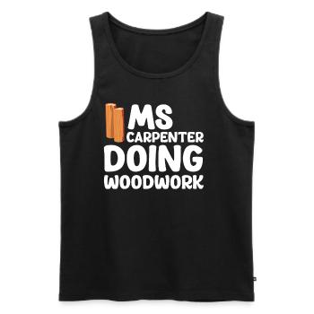 Königin Der Handjobs Zimmermann Heimwerker - Männer Premium Bio Tank Top - Schwarz - Vorne - Michal (187cm)