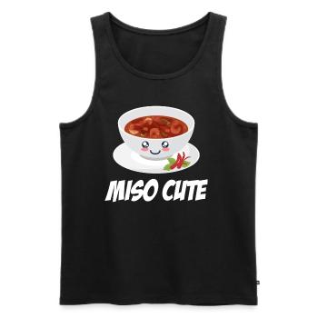 Miso Sweet Miso Puns Asian Chinese - Men's Premium Organic Tank Top - black - Front - AI Model Male 178 light (178cm)