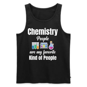 Les gens de la chimie sont mon genre de travail préféré - Débardeur bio Premium Homme - noir - Devant - Michal (187cm)