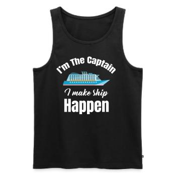 I'm the captain I'm on a - Men's Premium Organic Tank Top - black - Front - AI Model Male 178 light (178cm)