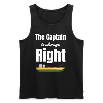 The captain is always right. Ship cruise, - Men's Premium Organic Tank Top - black - Front - Michal (187cm)