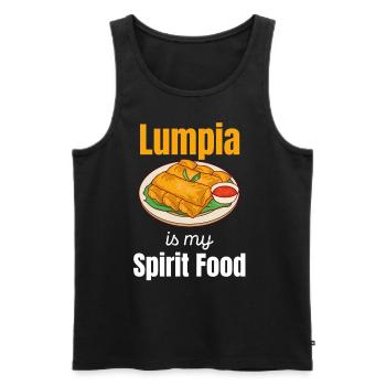 Lumpia est mon nourriture Pinoy Shanghai Adobo - Débardeur bio Premium Homme - noir - Devant - AI Model Male 178 light (178cm)