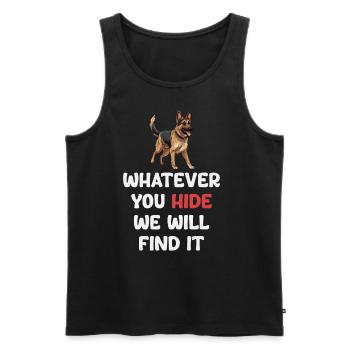 Was Auch Immer Sie Verstecken, Wir Werden Es - Männer Premium Bio Tank Top - Schwarz - Vorne - AI Model Male 178 light (178cm)