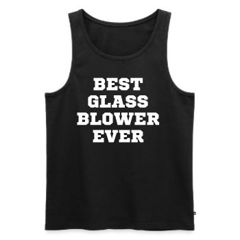 Best glassblower of all time. Artisan - Men's Premium Organic Tank Top - black - Front - AI Model Male 178 light (178cm)