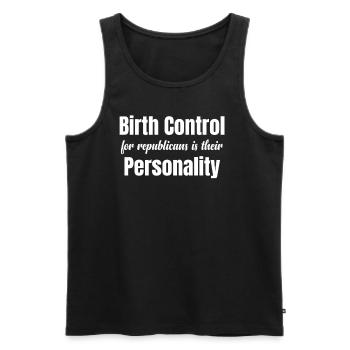 Geburtenkontrolle Für Republikaner Ist Ihr - Männer Premium Bio Tank Top - Schwarz - Vorne - AI Model Male 178 light (178cm)