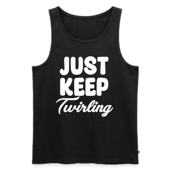 Just Keep Twirling Baton Marching Band - Männer Premium Bio Tank Top - Schwarz - Vorne - AI Model Male 178 light (178cm)