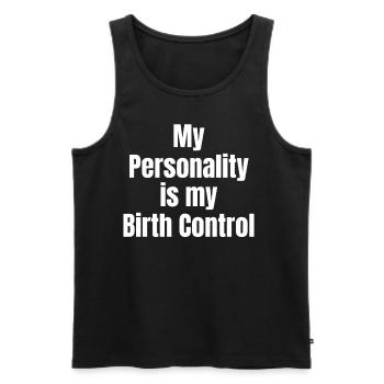 Meine Persönlichkeit Ist Meine - Männer Premium Bio Tank Top - Schwarz - Vorne - AI Model Male 178 light (178cm)