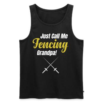 Just call me fencing grandpa! En Garde Athlete - Men's Premium Organic Tank Top - black - Front - AI Model Male 178 light (178cm)