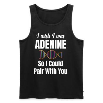 J’aimerais être Adénine, pour pouvoir vivre avec toi - Débardeur bio Premium Homme - noir - Devant - Michal (187cm)