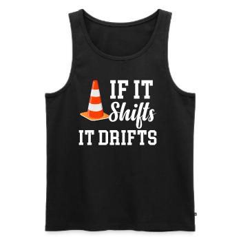 A If It Shifts It Drifts Funny Autocross Engines - Men's Premium Organic Tank Top - black - Front - Michal (187cm)