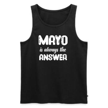 Mayo is always the solution. Sweets - Men's Premium Organic Tank Top - black - Front - AI Model Male 178 light (178cm)