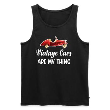 Classic cars are my thing. - Men's Premium Organic Tank Top - black - Front - AI Model Male 178 light (178cm)