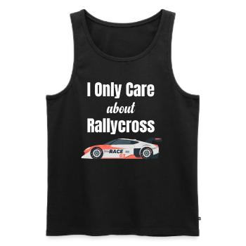 I'm only interested in Rallycross Funny - Men's Premium Organic Tank Top - black - Front - AI Model Male 178 light (178cm)