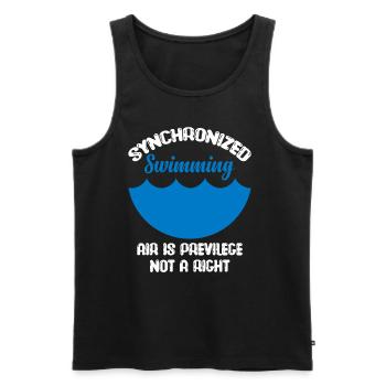 L’air synchronisé Gesc est un privilège, pas un privilège - Débardeur bio Premium Homme - noir - Devant - AI Model Male 178 light (178cm)